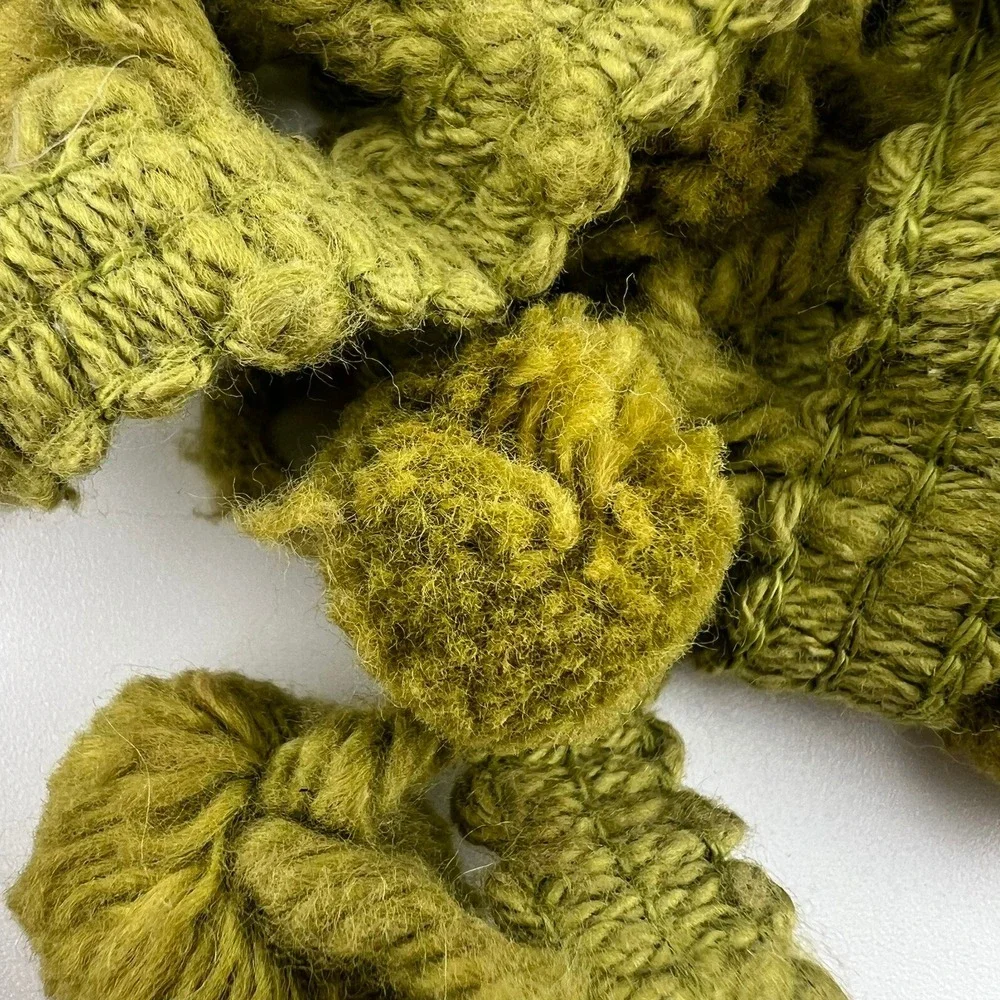 Vintage‎ Pom Pom Trim Fringe Olive Green Craft Sewing Upholstery Lot